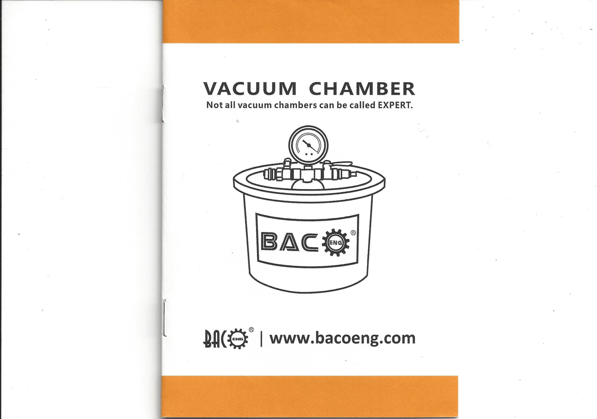 BACOENG Vacuum Chamber user manual page 1