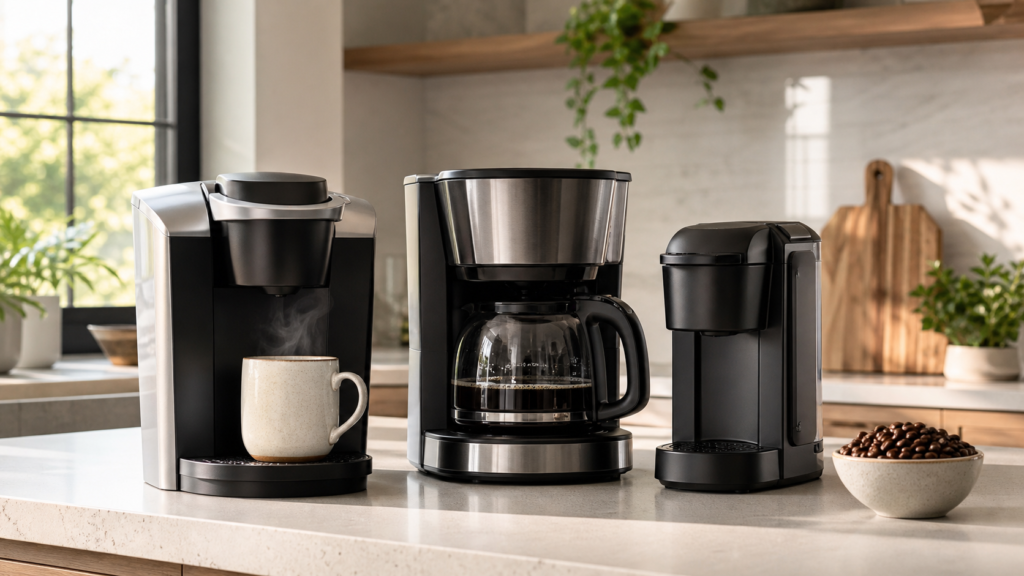 Cuisinart 12-cup coffee maker on a kitchen counter