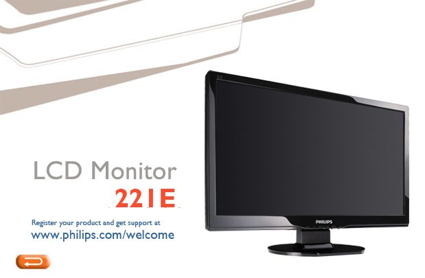 Philips 24 inch monitor product image from the manual