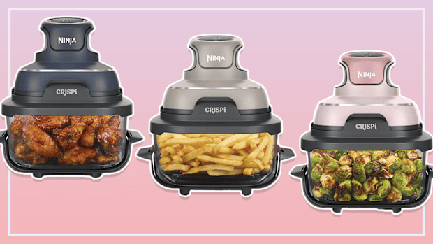 Real user photo of Ninja Crispi 4-in-1 Portable Glass Air Fryer on a counter
